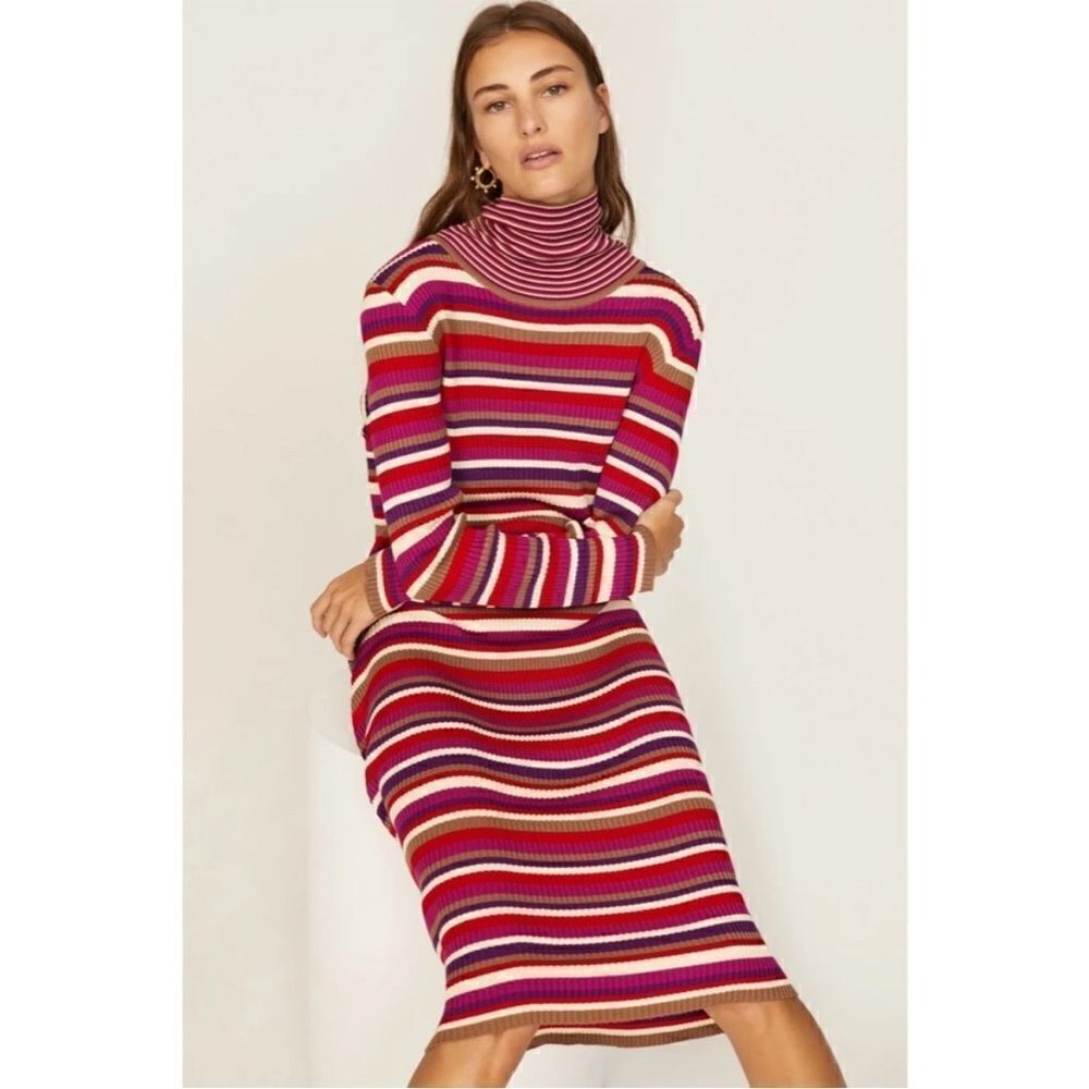 Lisa Says Gah Striped Midi Dress NWT